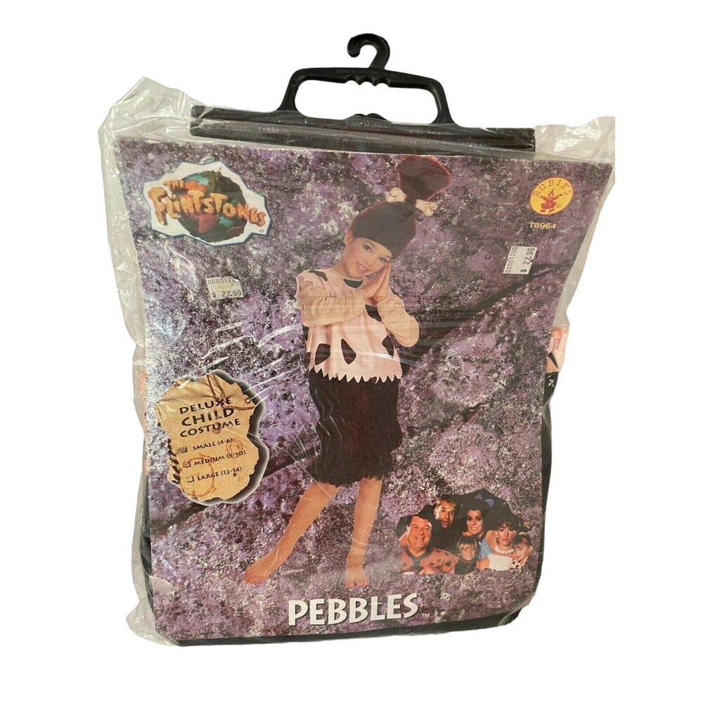 Flint Stone Rubies‎ Halloween Costume Black Beige 4-6 years old Childs Carton